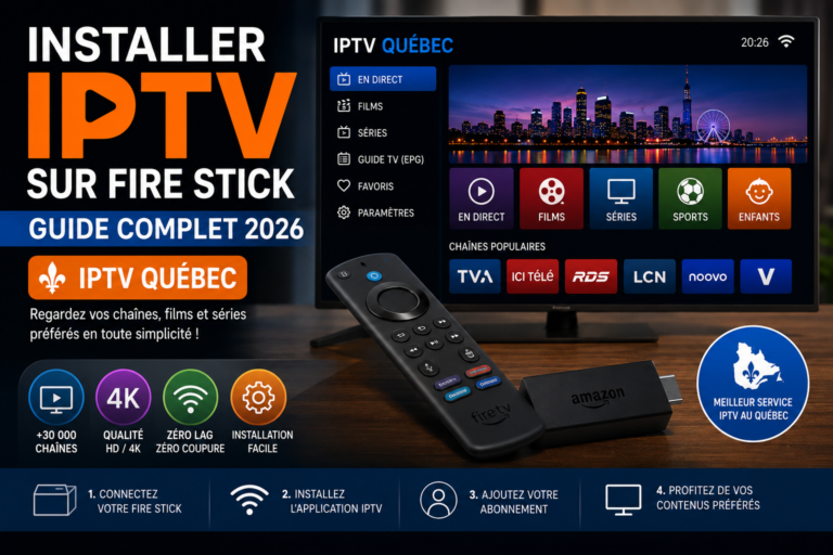 Installer IPTV sur Fire Stick au Québec – guide complet de configuration IPTV Québec 2026
