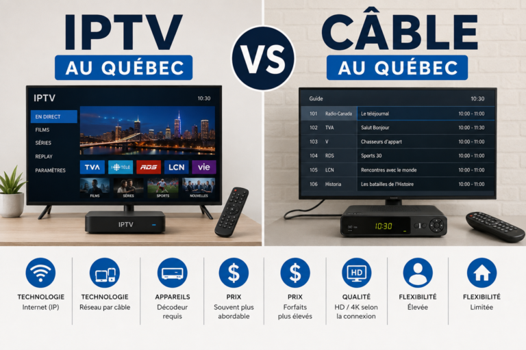 IPTV vs câble au Québec – comparaison IPTV Québec 2026