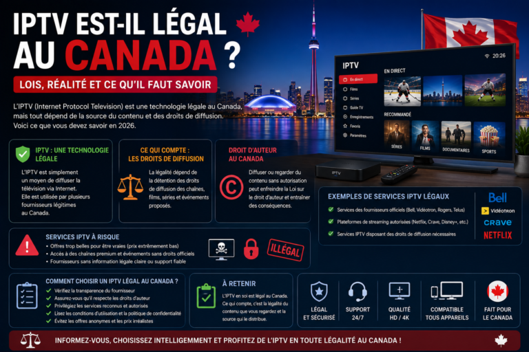 IPTV est-il légal au Canada