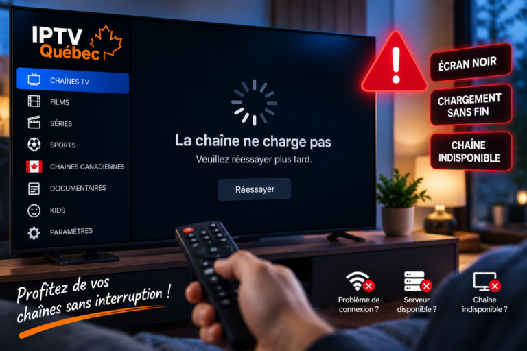 chaînes IPTV qui ne chargent pas