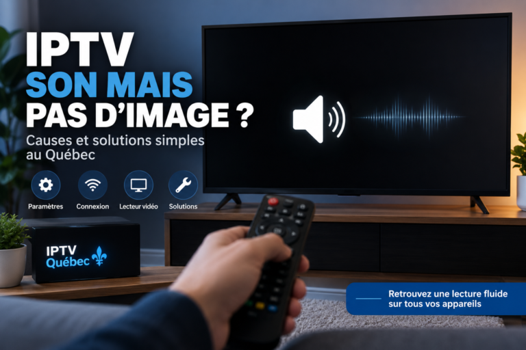 IPTV son mais pas d’image – solutions pour résoudre ce problème IPTV Québec